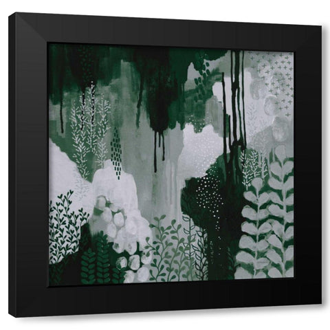 Green Forest I Black Modern Wood Framed Art Print by Ferguson, Kathy