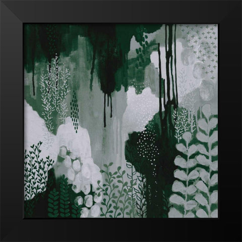 Green Forest I Black Modern Wood Framed Art Print by Ferguson, Kathy