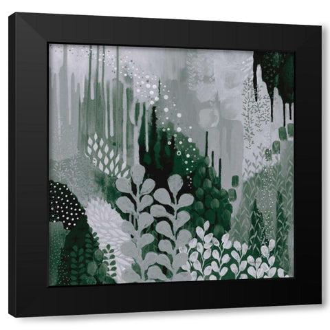 Green Forest II Black Modern Wood Framed Art Print with Double Matting by Ferguson, Kathy