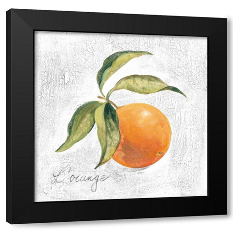 L Orange on White Black Modern Wood Framed Art Print by Vassileva, Silvia