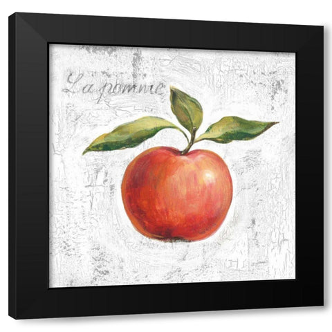 La Pomme on White Black Modern Wood Framed Art Print with Double Matting by Vassileva, Silvia