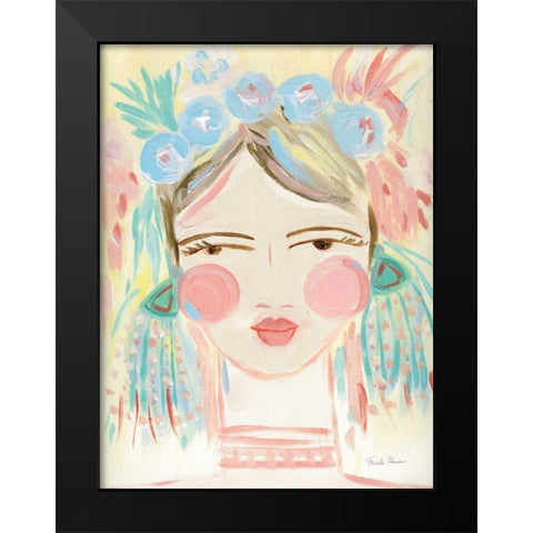 Fresh Face I Neutral Black Modern Wood Framed Art Print by Zaman, Farida