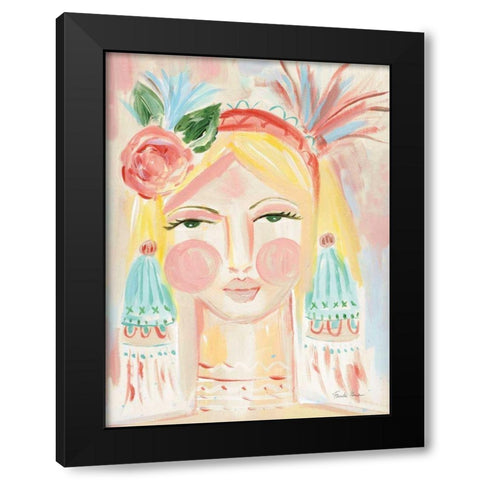 Fresh Face II Neutral Black Modern Wood Framed Art Print by Zaman, Farida