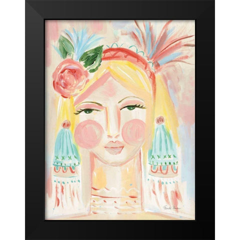 Fresh Face II Neutral Black Modern Wood Framed Art Print by Zaman, Farida