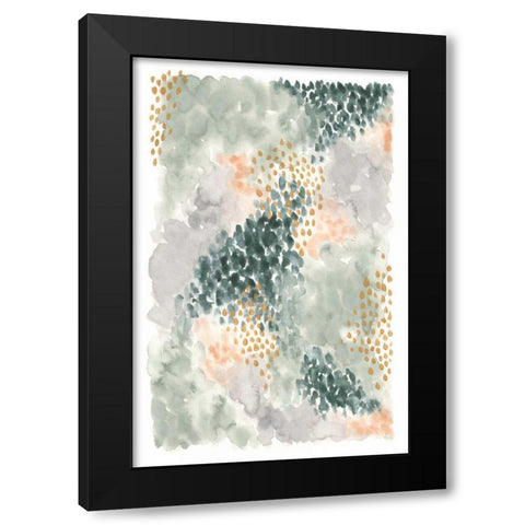 Spring Blooms II Black Modern Wood Framed Art Print with Double Matting by Marshall, Laura