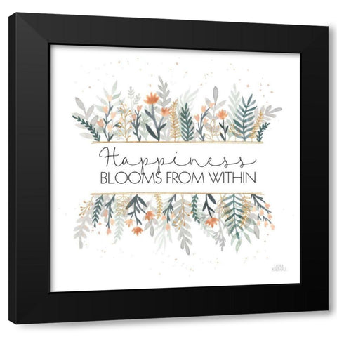 Spring Blooms III Black Modern Wood Framed Art Print by Marshall, Laura