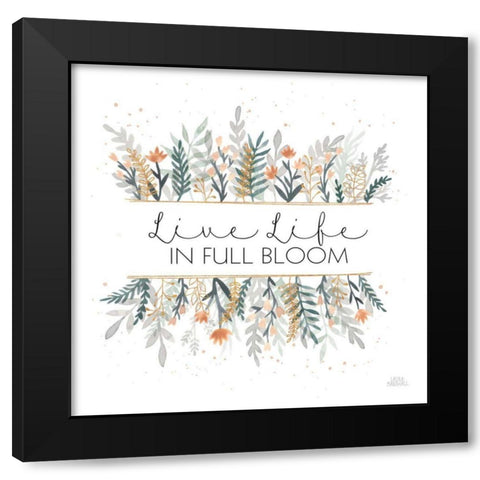 Spring Blooms IV Black Modern Wood Framed Art Print with Double Matting by Marshall, Laura