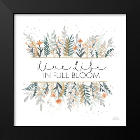 Spring Blooms IV Black Modern Wood Framed Art Print by Marshall, Laura