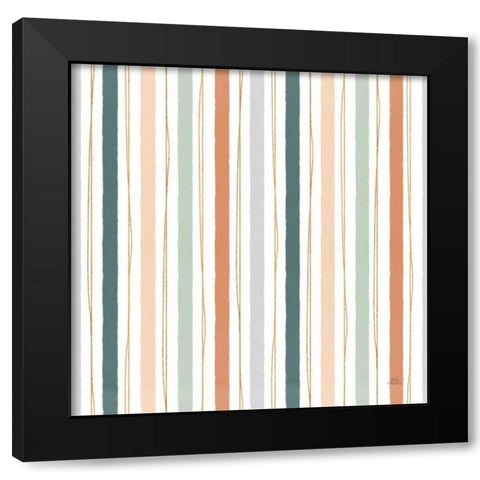 Spring Blooms Pattern VIII Black Modern Wood Framed Art Print with Double Matting by Marshall, Laura