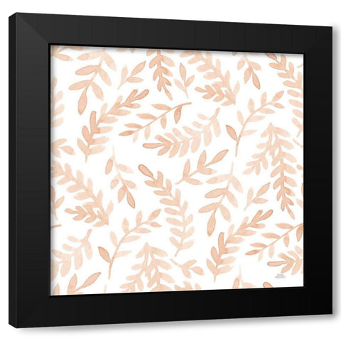 Spring Blooms Pattern IXB Black Modern Wood Framed Art Print with Double Matting by Marshall, Laura