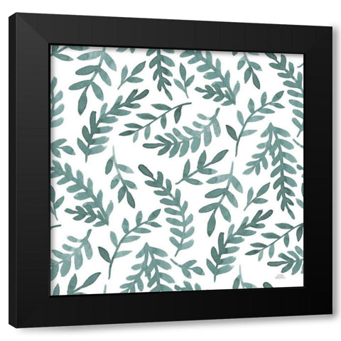 Spring Blooms Pattern IXC Black Modern Wood Framed Art Print with Double Matting by Marshall, Laura