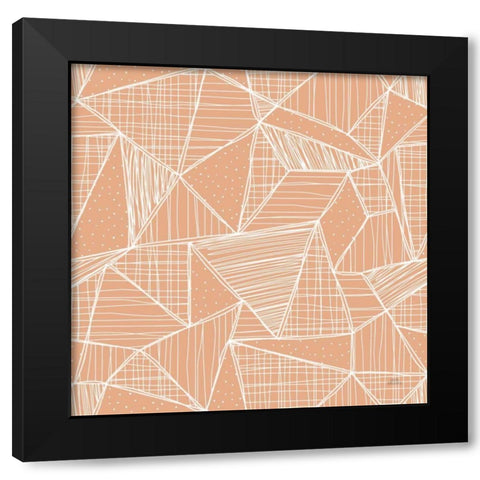 Spring Blooms Pattern XB Black Modern Wood Framed Art Print by Marshall, Laura