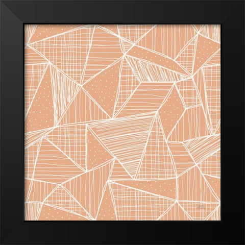 Spring Blooms Pattern XB Black Modern Wood Framed Art Print by Marshall, Laura