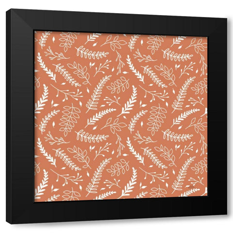 Spring Blooms Pattern XIIB Black Modern Wood Framed Art Print by Marshall, Laura