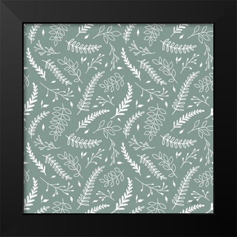 Spring Blooms Pattern XIIC Black Modern Wood Framed Art Print by Marshall, Laura