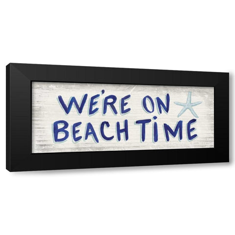 Beach Time VI Black Modern Wood Framed Art Print with Double Matting by Wiens, James