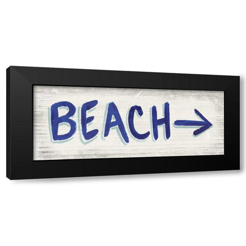 Beach Time VII Black Modern Wood Framed Art Print with Double Matting by Wiens, James