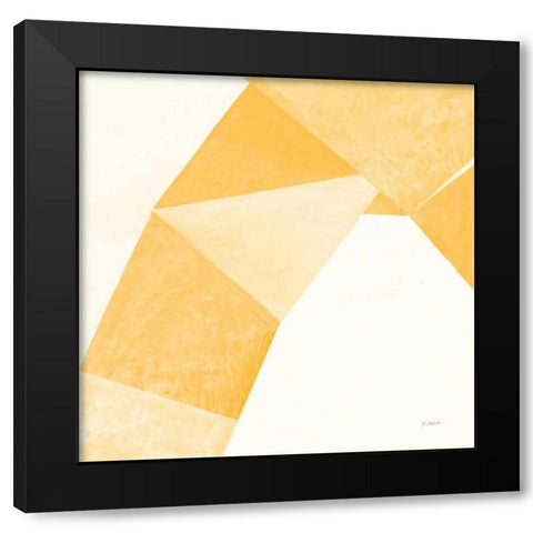 Paper Work I Yellow Black Modern Wood Framed Art Print by Schick, Mike