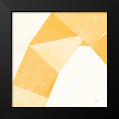 Paper Work I Yellow Black Modern Wood Framed Art Print by Schick, Mike