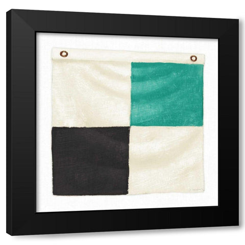 Nautique XVI Black Modern Wood Framed Art Print with Double Matting by Wiens, James