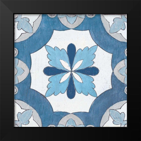 Gypsy Wall Tile 8 Blue Gray Black Modern Wood Framed Art Print by Vassileva, Silvia