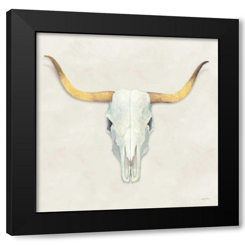 Echoes White Gold Black Modern Wood Framed Art Print by Tillmon, Avery