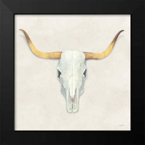 Echoes White Gold Black Modern Wood Framed Art Print by Tillmon, Avery