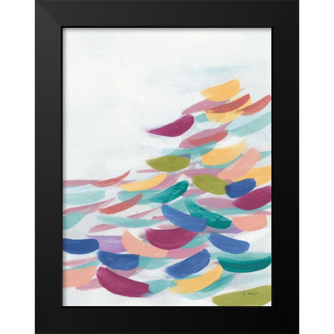 Drift Pastel Black Modern Wood Framed Art Print by Maye, Jo