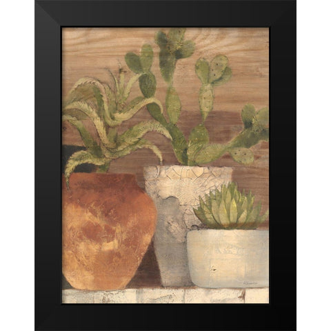 Desert Still Life Light Crop Black Modern Wood Framed Art Print by Hristova, Albena