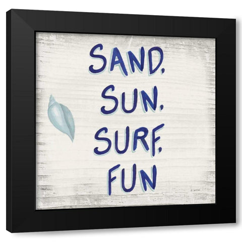 Beach Time VIII Sq Black Modern Wood Framed Art Print with Double Matting by Wiens, James