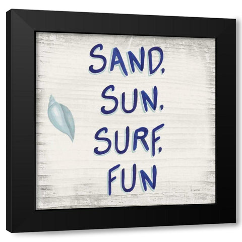 Beach Time VIII Sq Black Modern Wood Framed Art Print by Wiens, James