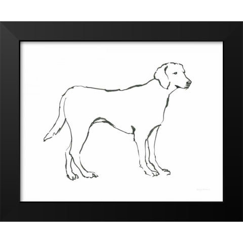 Ink Dog I Black Modern Wood Framed Art Print by Tillmon, Avery