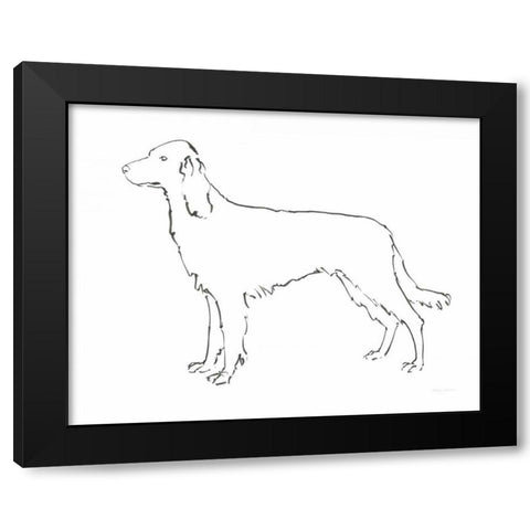 Ink Dog II Black Modern Wood Framed Art Print with Double Matting by Tillmon, Avery