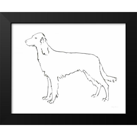 Ink Dog II Black Modern Wood Framed Art Print by Tillmon, Avery