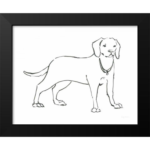 Ink Dog III Black Modern Wood Framed Art Print by Tillmon, Avery