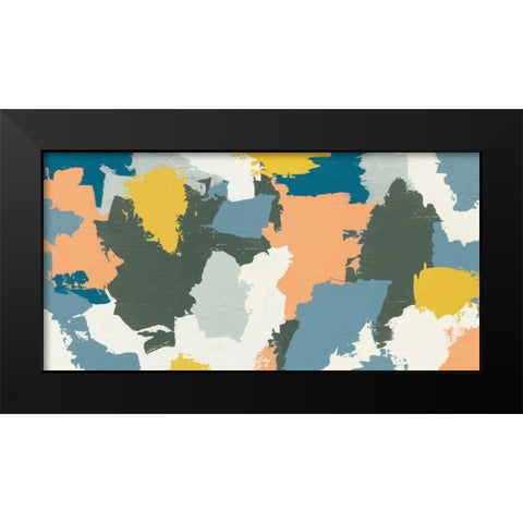 Happy III Green Black Modern Wood Framed Art Print by Hershey, Moira