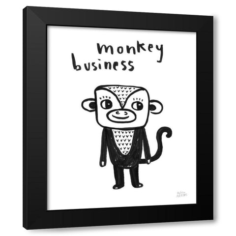 Scandy Baby II Black Modern Wood Framed Art Print with Double Matting by Averinos, Melissa