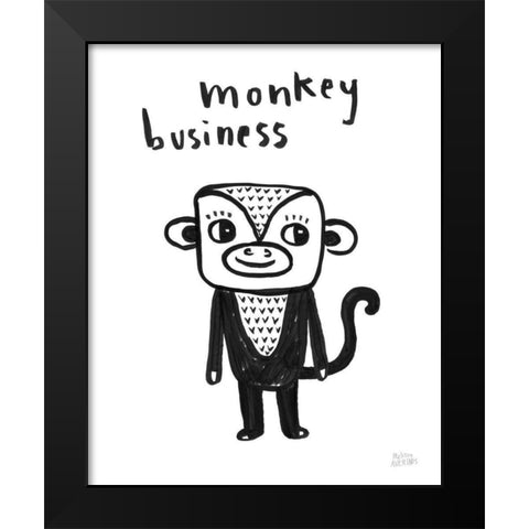 Scandy Baby II Black Modern Wood Framed Art Print by Averinos, Melissa