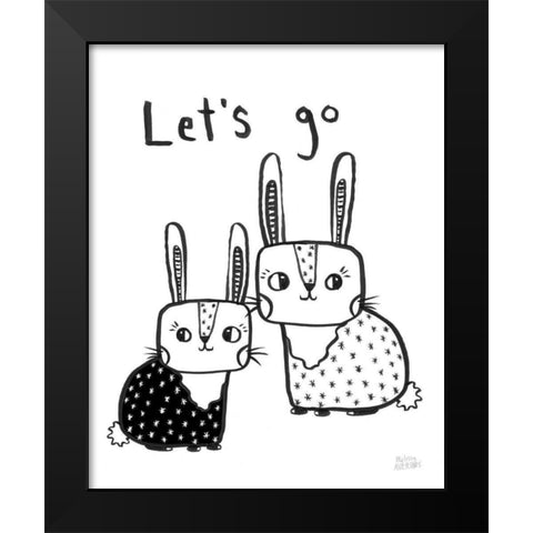 Scandy Baby V Black Modern Wood Framed Art Print by Averinos, Melissa