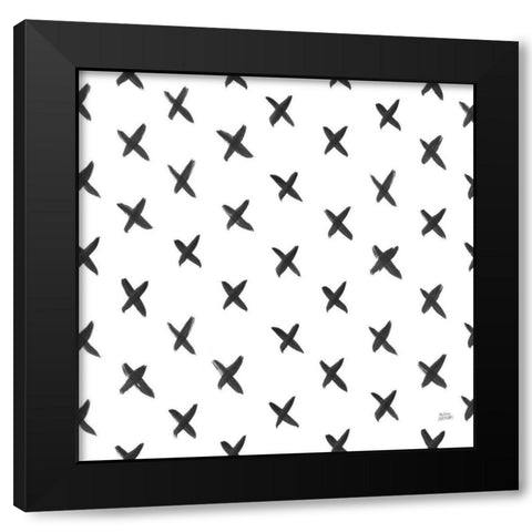 Scandy Baby Pattern IIA Black Modern Wood Framed Art Print with Double Matting by Averinos, Melissa