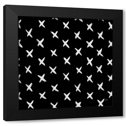 Scandy Baby Pattern IIB Black Modern Wood Framed Art Print with Double Matting by Averinos, Melissa