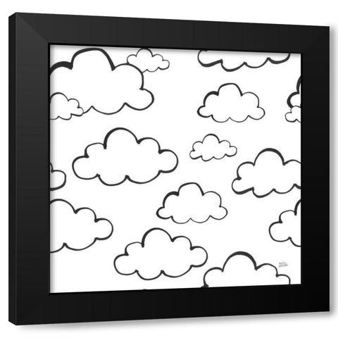 Scandy Baby Pattern IIIA Black Modern Wood Framed Art Print with Double Matting by Averinos, Melissa