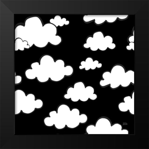 Scandy Baby Pattern IIIB Black Modern Wood Framed Art Print by Averinos, Melissa