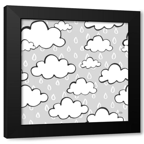 Scandy Baby Pattern IIID Black Modern Wood Framed Art Print with Double Matting by Averinos, Melissa