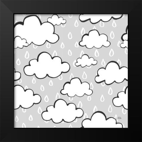 Scandy Baby Pattern IIID Black Modern Wood Framed Art Print by Averinos, Melissa