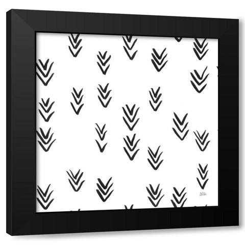 Scandy Baby Pattern VIIA Black Modern Wood Framed Art Print with Double Matting by Averinos, Melissa