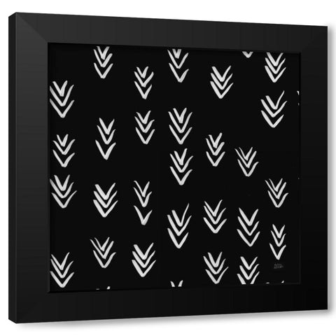 Scandy Baby Pattern VIIB Black Modern Wood Framed Art Print with Double Matting by Averinos, Melissa