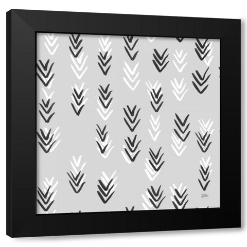Scandy Baby Pattern VIIC Black Modern Wood Framed Art Print with Double Matting by Averinos, Melissa