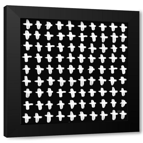 Scandy Baby Pattern XB Black Modern Wood Framed Art Print with Double Matting by Averinos, Melissa
