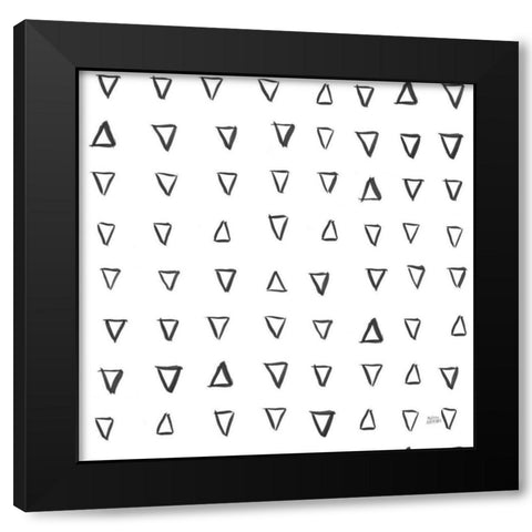 Scandy Baby Pattern XIVA Black Modern Wood Framed Art Print with Double Matting by Averinos, Melissa